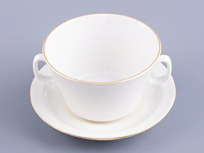Чашка с блюдцем для бульона Молодежная Золотая лента арт. 81.10974.00.1