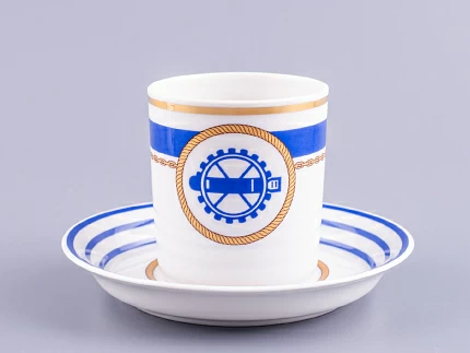 Чашка с блюдцем чайная 220 мл форма Гербовая рисунок Кают-компания № 2 арт. 81.24031.00.1