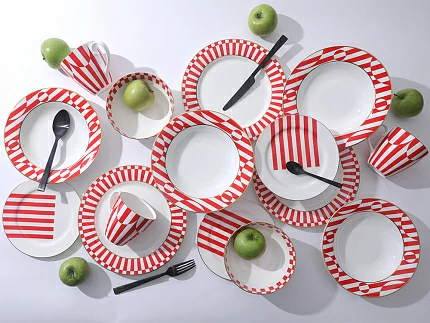 Бокал 470 мл форма Весна рисунок Да и нет Красный арт. 80.44741.00.1