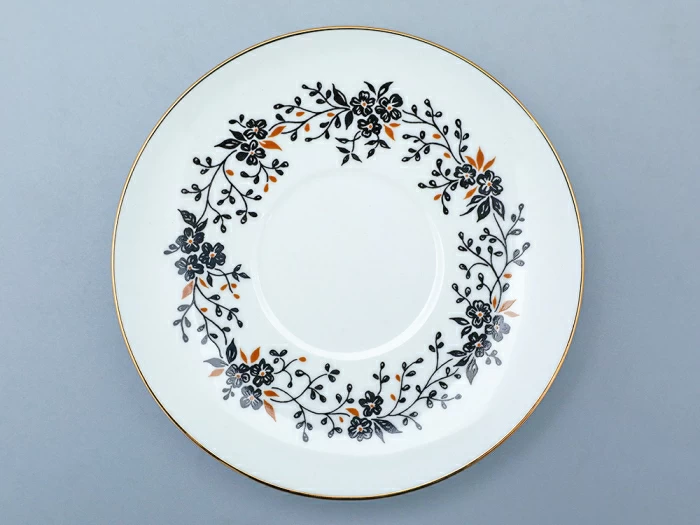 Трехпредметный комплект чайный форма Волна рисунок Тонкие веточки 155 мл арт. 81.14404.00.1, 