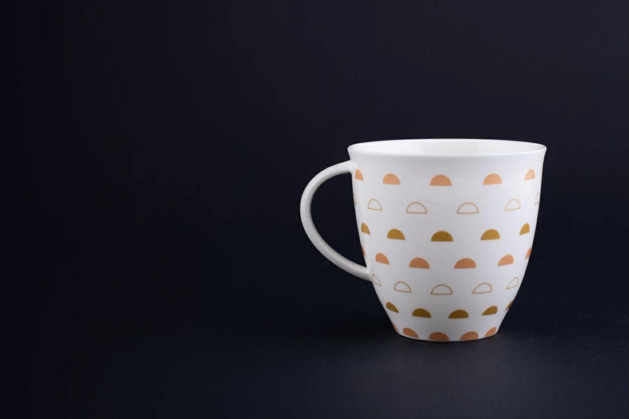 Чашка чайная Крем-брюле на форме Оливия, рисунок 4, арт 60.15935.00.1, 