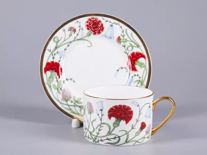 Чашка с блюдцем 250 мл форма Идиллия рисунок Сад Алисы арт. 81.30747.00.1, 