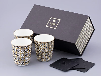 Подарочный набор стаканов форма Цилиндрический, рисунок Elegant Clever, арт. 81.31694.00.1