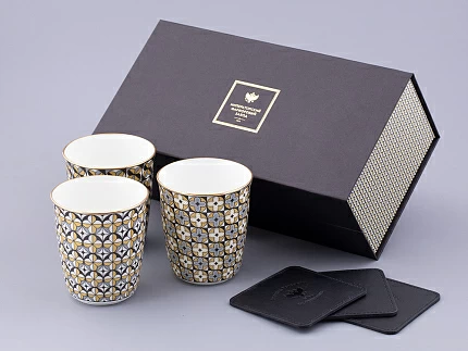 Подарочный набор стаканов форма Цилиндрический, рисунок Elegant Clever, арт. 81.31694.00.1 Подарочный набор стаканов форма Цилиндрический, рисунок Elegant Clever, арт. 81.31694.00.1
