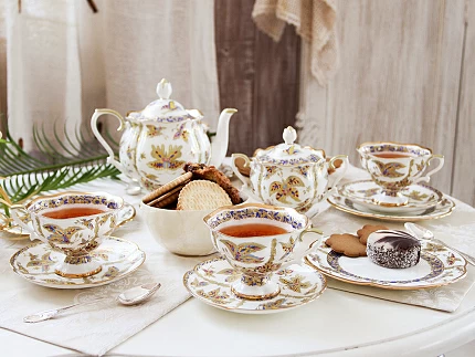 Сервиз чайный форма Наташа рисунок Фантастические бабочки 6 персон 30 предметов арт. 81.15141.00.1 Сервиз чайный форма Наташа рисунок Фантастические бабочки 6 персон 30 предметов арт. 81.15141.00.1