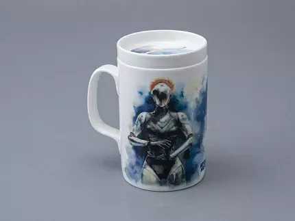 Бокал с блюдцем и крышкой 400мл в подарочной упаковке, форма Топ, рисунок Atomic Heart 1, арт 81.34448.00.1