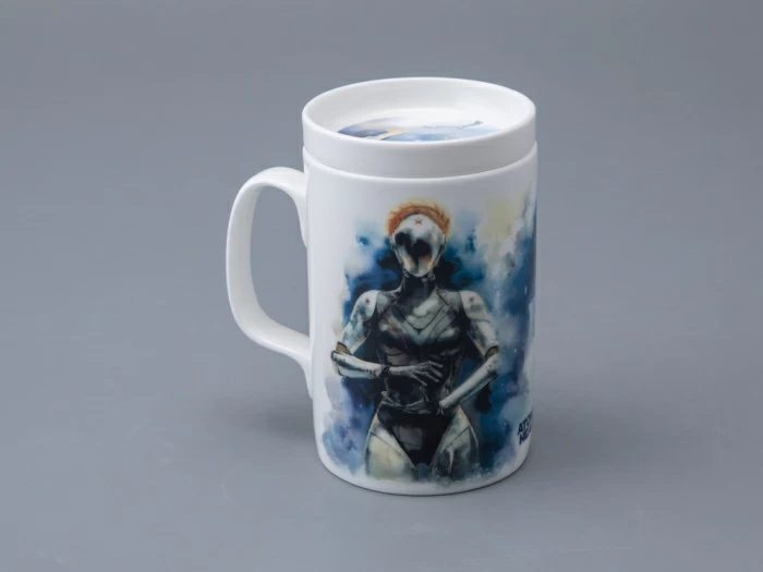 Бокал с блюдцем и крышкой 400мл в подарочной упаковке, форма Топ, рисунок Atomic Heart 1, арт 81.34448.00.1, 