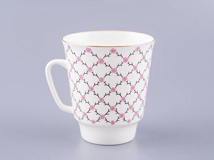 Чашка с блюдцем кофейная 165 мл форма форма Майская рисунок Розовая сетка арт. 81.13631.00.1