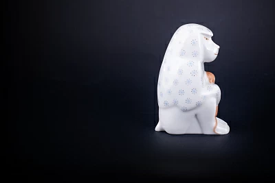 Скульптура Павиан с детенышем, Снежинки, арт 62.08841.00.1