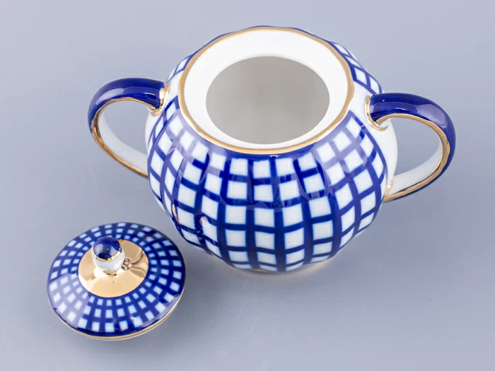 Сахарница Тюльпан Кобальтовая клетка арт. 80.03705.00.1, 