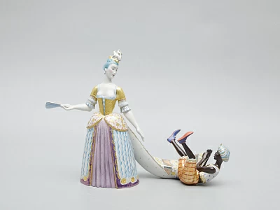 Скульптура Дама с арапчонком Петровская Ассамблея арт. 82.51222.00.1