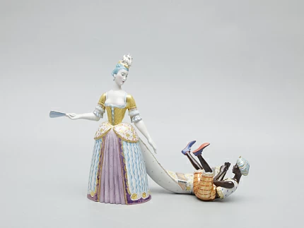 Скульптура Дама с арапчонком Петровская Ассамблея арт. 82.51222.00.1 Скульптура Дама с арапчонком Петровская Ассамблея арт. 82.51222.00.1