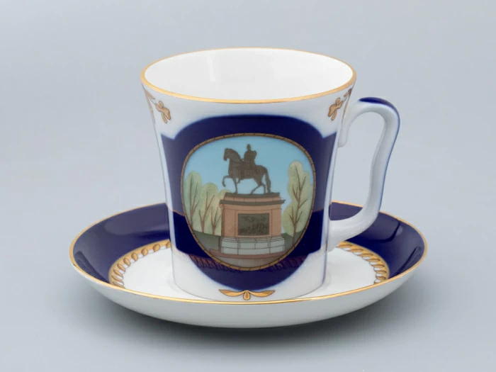 Бокал с блюдцем форма Ленинградский рисунок Прадеду правнук арт. 81.31478.00.1, 