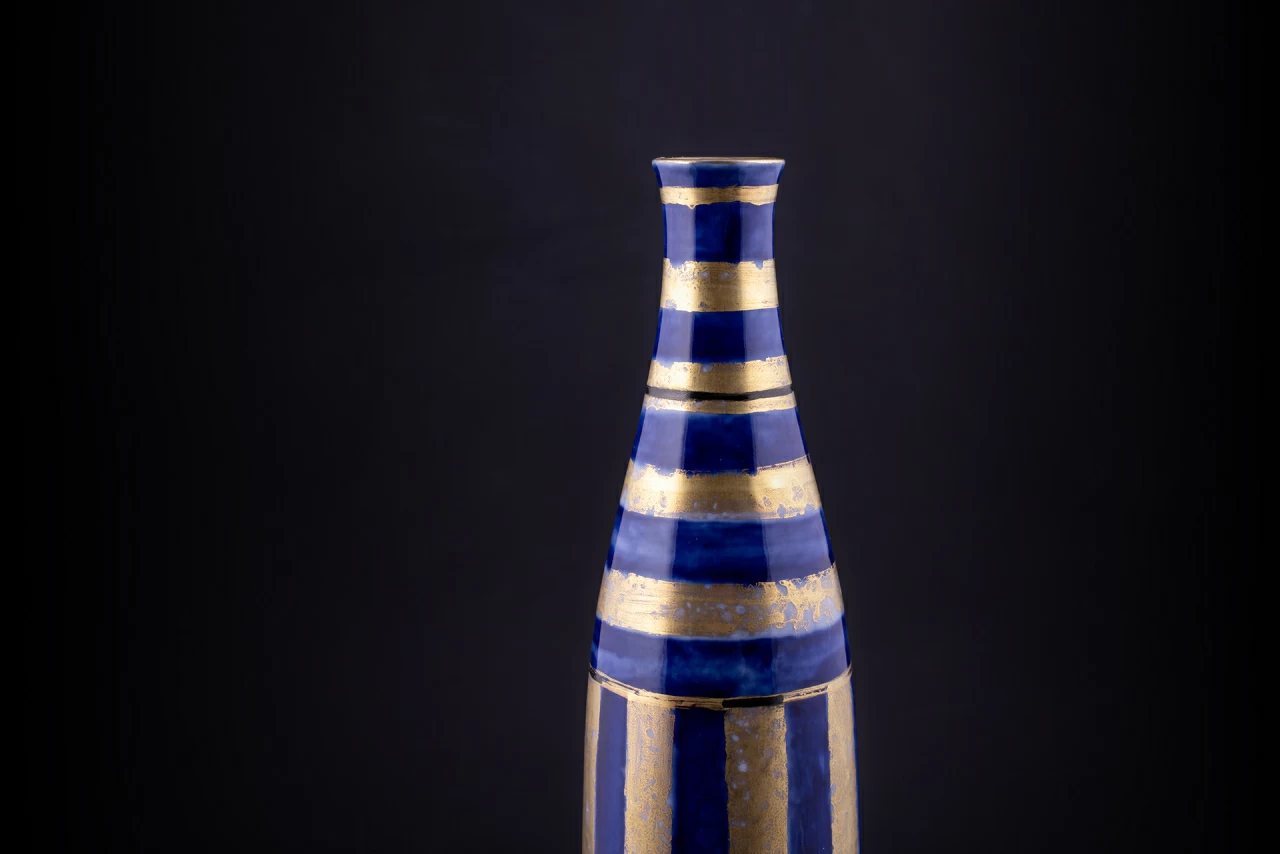 Ваза Бутыль в полоску на форме Бутыль, арт 60.08973.00.1, 