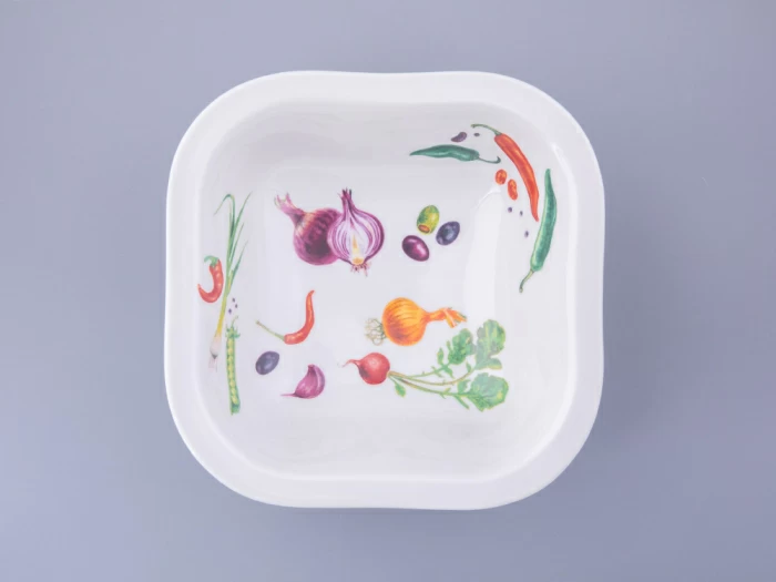 Салатник шестипорционный форма Молодежная квадратный рисунок Мамина Дача, арт. 80.48024.00.1, 