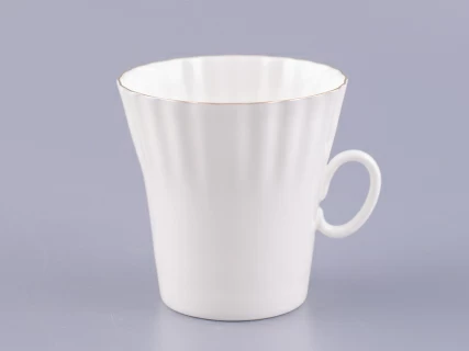 Чашка с блюдцем кофейная 175 мл.,  форма Одуванчик,  рисунок Золотой кантик арт. 81.13552.00.1, 