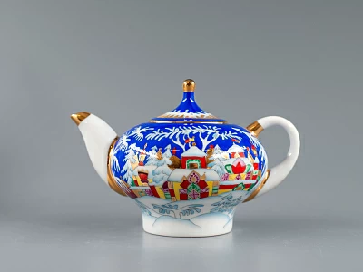 Комплект чайников форма Новгородский рисунок Зимняя сказка арт. 81.13998.00.1