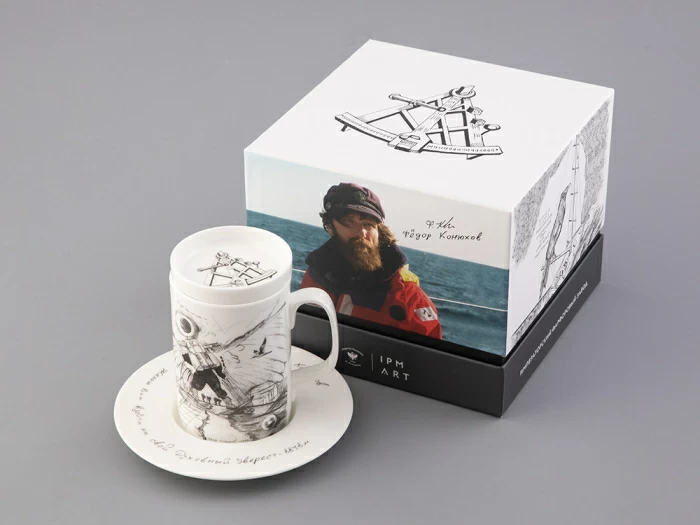 Бокал с крышкой в подарочной упаковке, форма Top. рисунок Путь на Север, арт. 81.32934.00.1, 