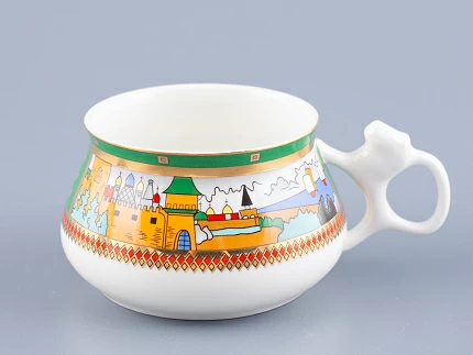 Чашка с блюдцем кофейная 180 мл форма Билибина Деревня на озере 180 мл арт. 81.15225.00.1