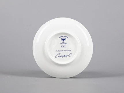 Чашка с блюдцем кофейная 165 мл форма Майская рисунок Кошки-мышки арт. 81.30660.00.1 Чашка с блюдцем кофейная 165 мл форма Майская рисунок Кошки-мышки арт. 81.30660.00.1