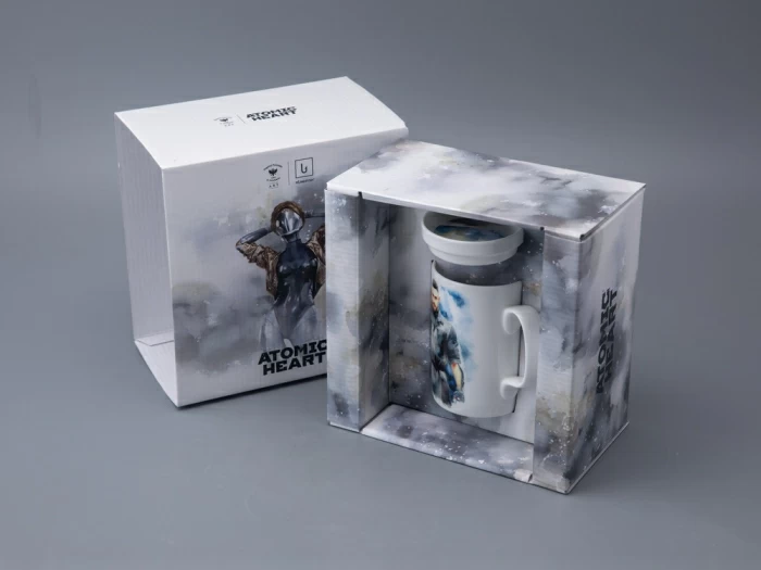 Бокал с блюдцем и крышкой 400мл в подарочной упаковке, форма Топ, рисунок Atomic Heart 1, арт 81.34448.00.1, 