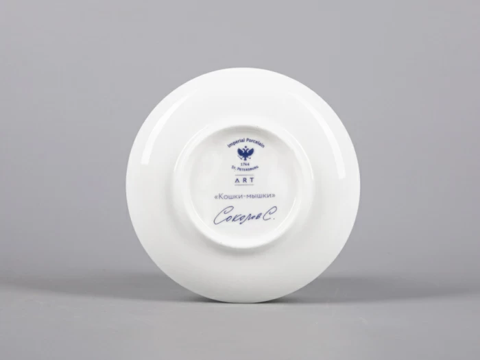 Чашка с блюдцем кофейная 165 мл., форма Майская, рисунок Кошки-мышки арт. 81.30660.00.1, 