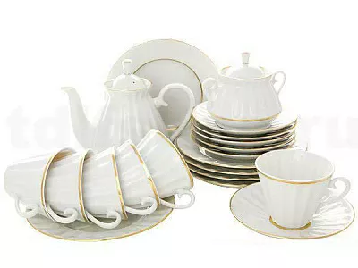 Сервиз чайный форма Лучистая рисунок Белоснежка, 6 персон 20 предметов, арт. 81.14814.01.1