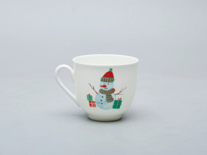 Чашка с блюдцем форма Ландыш рисунок Снеговик, арт. 81.28061.00.1, 