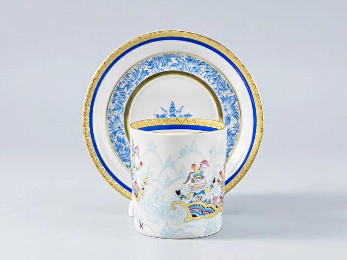 Сервиз чайный форма Гербовая рисунок Зимние забавы, 4 персон 11 предметов, арт. 81.14057.01.1, 