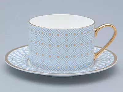 Чашка с блюдцем 250 мл форма Идиллия рисунок Азур 2 арт. 81.26829.00.1