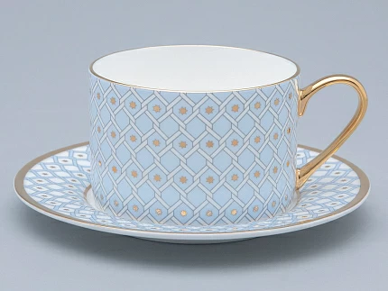 Чашка с блюдцем 250 мл форма Идиллия рисунок Азур 2 арт. 81.26829.00.1