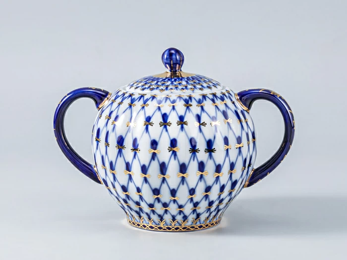 Сахарница Тюльпан Кобальтовая сетка арт. 80.00234.00.1, 