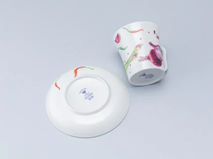 Бокал с блюдцем форма Ленинградский рисунок Мамина дача, арт. 81.34398.00.1, 