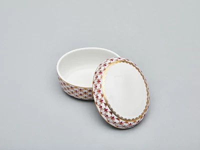 Туалетная коробочка Овальная "Сетка-Блюз" арт. 80.92420.00.1