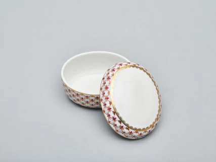 Туалетная коробочка Овальная "Сетка-Блюз" арт. 80.92420.00.1,  Туалетная коробочка Овальная "Сетка-Блюз" арт. 80.92420.00.1,