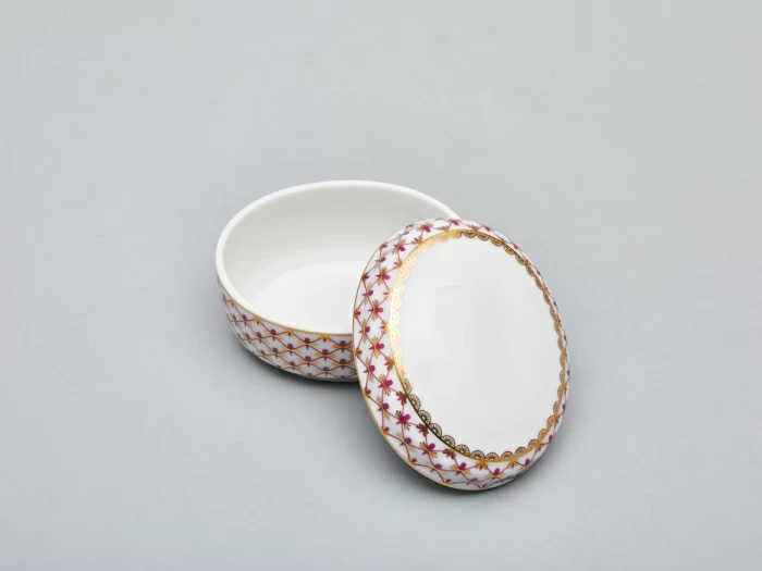 Туалетная коробочка Овальная "Сетка-Блюз" арт. 80.92420.00.1,  Туалетная коробочка Овальная "Сетка-Блюз" арт. 80.92420.00.1,