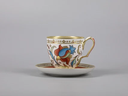 Сервиз чайный форма Александр III рисунок Русский, 6 персон 15 предметов арт. 81.30144.00.1,  Сервиз чайный форма Александр III рисунок Русский, 6 персон 15 предметов арт. 81.30144.00.1,