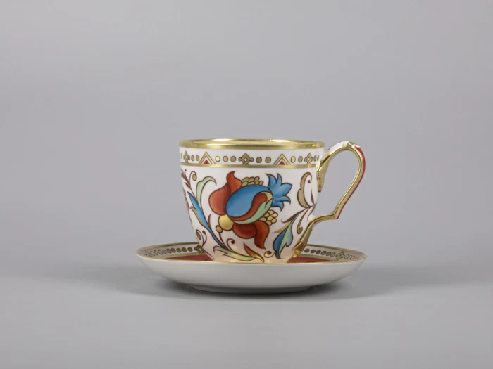 Сервиз чайный форма Александр III рисунок Русский, 6 персон 15 предметов арт. 81.30144.00.1,  Сервиз чайный форма Александр III рисунок Русский, 6 персон 15 предметов арт. 81.30144.00.1,