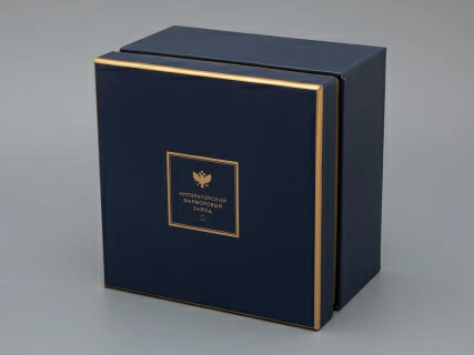 Подарочный набор Бокал с блюдцем и крышкой форма Топ рисунок Слава Веков бронза, арт. 81.33062.00.1, 