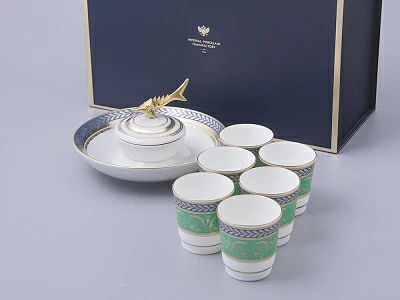 Подарочный набор стопки и икорница рис. Золотой арт. 81.30556.00.1 Подарочный набор стопки и икорница рис. Золотой арт. 81.30556.00.1