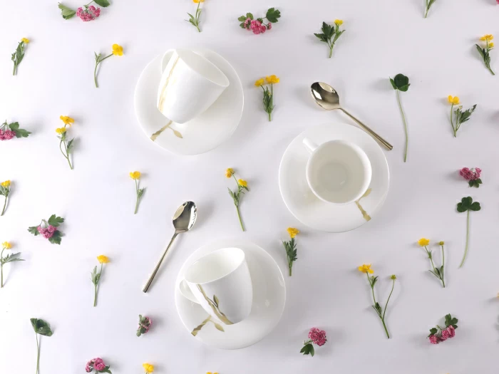 Сервиз чайный на 6 персон, 14 предметов, форма Оливия, рисунок Лидия, арт 81.31429.00.1, 