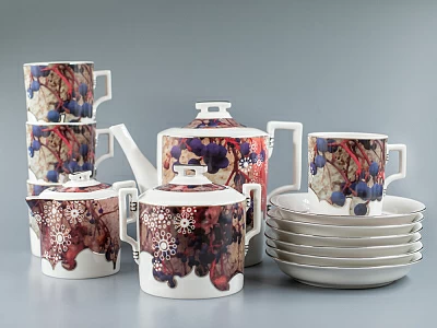 Сервиз чайный Гербовая Зима, 6 персон 15 предметов, арт. 81.24041.00.1