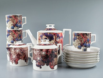 Сервиз чайный Гербовая Зима, 6 персон 15 предметов, арт. 81.24041.00.1