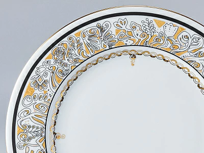 Тарелка 320 мм форма Европейская-2 рисунок Русский модерн арт. 80.84550.00.1