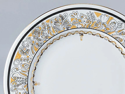 Тарелка 320 мм форма Европейская-2 рисунок Русский модерн арт. 80.84550.00.1 Тарелка 320 мм форма Европейская-2 рисунок Русский модерн арт. 80.84550.00.1