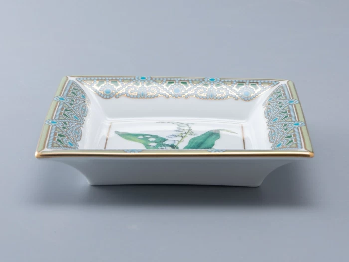 Подставка для мелочей в подарочной упаковке, форма Квадратная, рисунок Ландыш Майский, арт 81.34213.00.1, 