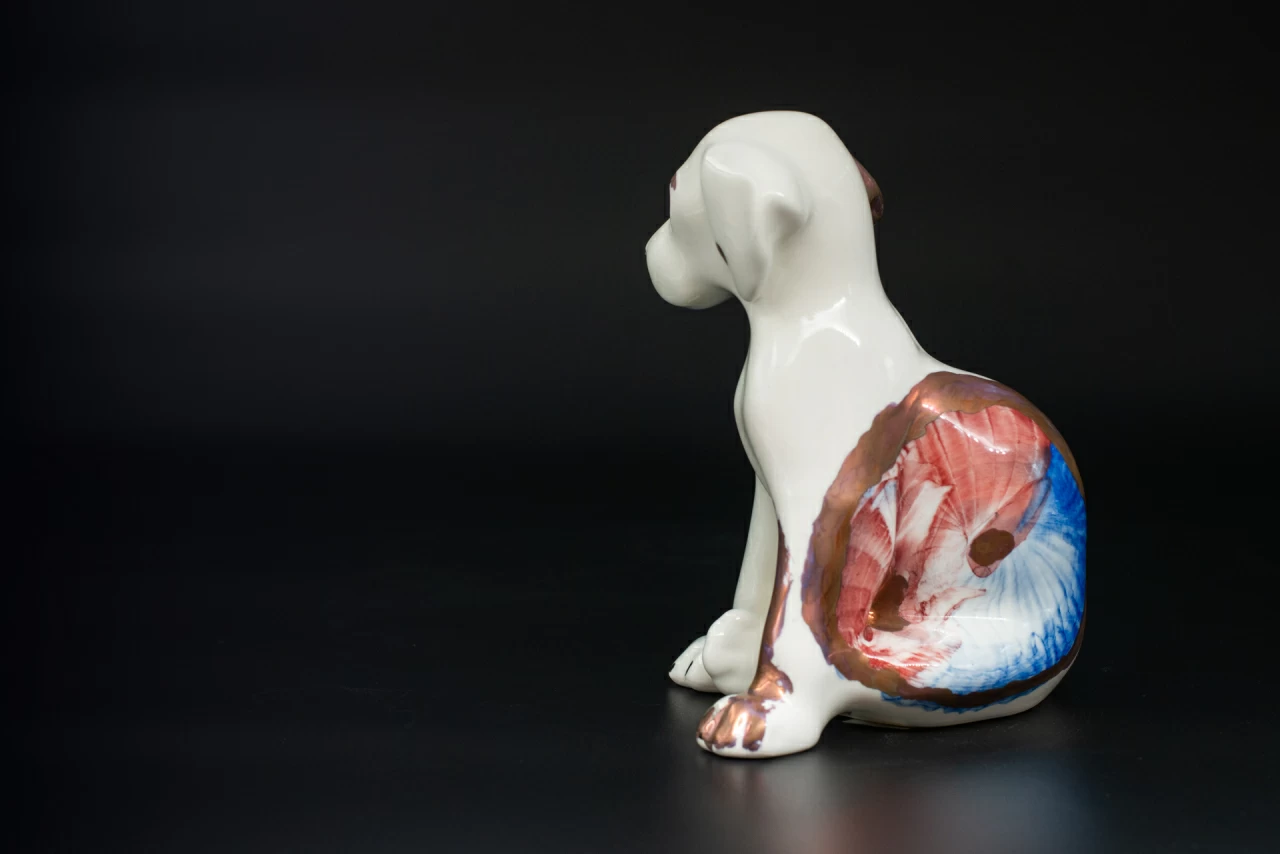 Скульптура Щенок Серый, арт 62.11229.00.1, 