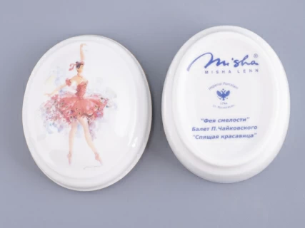 Туалетная коробочка форма Овальная рисунок Фея смелости арт. 80.86398.00.1, 