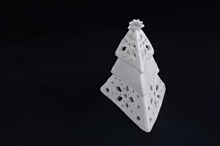 Подсвечник Елочка-геометрия, Белая, арт 60.15236.00.1