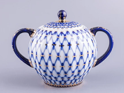 Сервиз чайный Тюльпан Кобальтовая сетка, 6 персон 14 предметов, арт. 81.20942.00.1